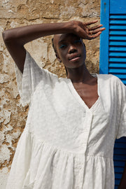 Jaydenne Dress - White Spot