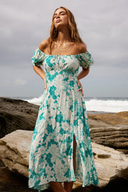 Jenise Dress - Green Floral