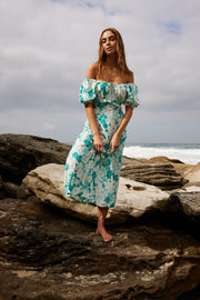 Jenise Dress - Green Floral