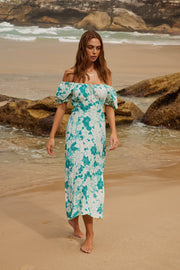 Jenise Dress - Green Floral