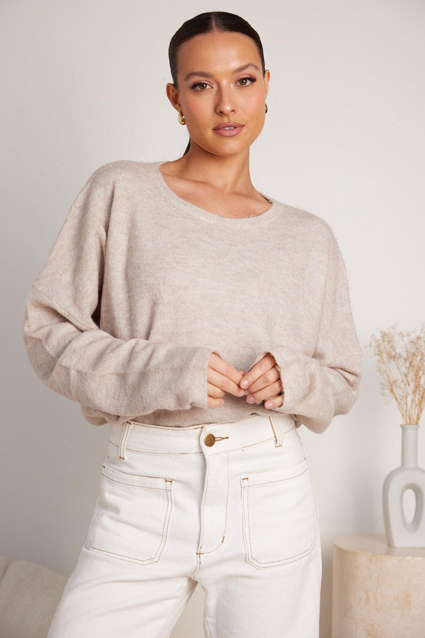 Joansy Knit - Grey-Knitwear-Womens Clothing-ESTHER & CO.