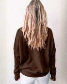 Joansy Knit in Chocolate womens chocolate ribbed knit jumper styled outfit
