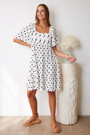 Jody Dress - White Spot