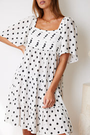 Jody Dress - White Spot