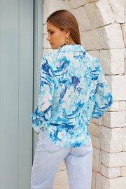 Joelinne Blouse - Blue Marble