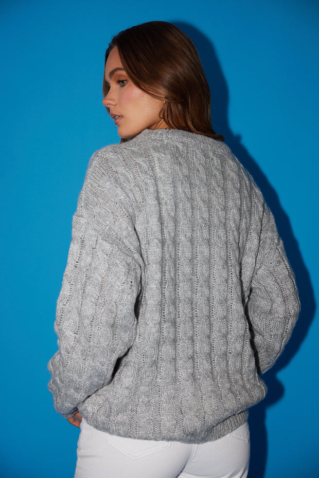 Kadey Knit - Grey-Knitwear-Womens Clothing-ESTHER & CO.