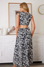 Kaiah Dress - Black Print