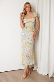 Kaira Dress - Yellow Floral