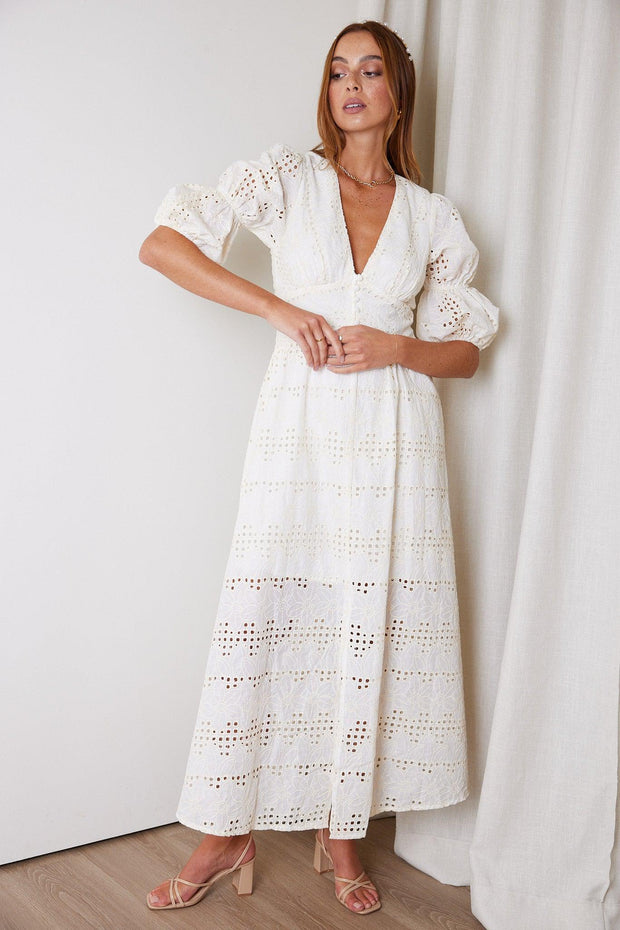 Kambree Dress - Cream-Dresses-Womens Clothing-ESTHER & CO.