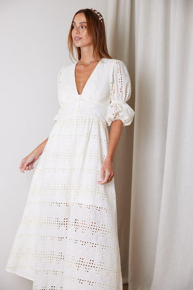 Kambree Dress - Cream-Dresses-Womens Clothing-ESTHER & CO.