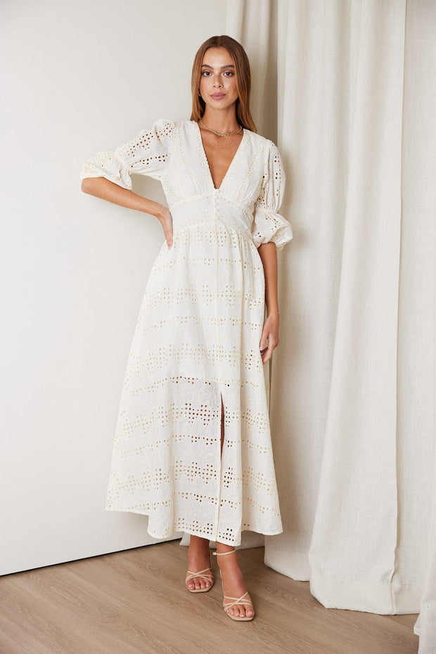 Kambree Dress - Cream-Dresses-Womens Clothing-ESTHER & CO.