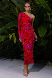 Kana Midi Dress - Romelly Pink-Dresses-Womens Clothing-ESTHER & CO.