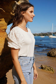 Karinia Top - White-Tops-Womens Clothing-ESTHER & CO.