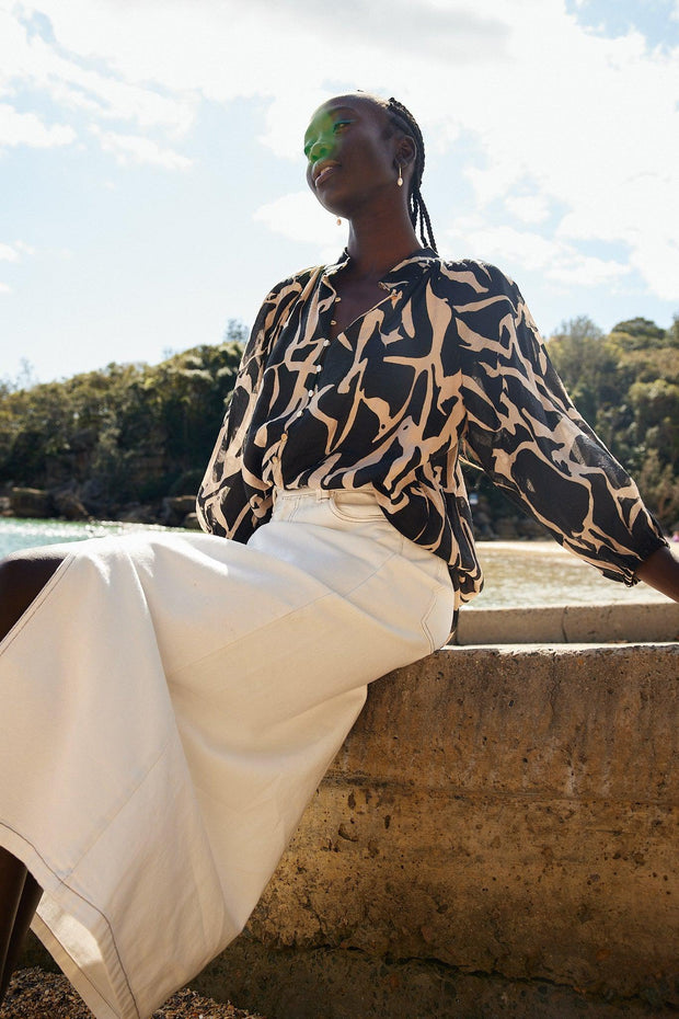 Katlyn Skirt - White-Skirts-Womens Clothing-ESTHER & CO.