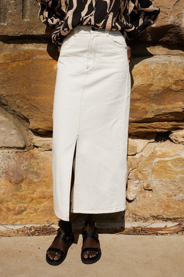 Katlyn Skirt - White-Skirts-Womens Clothing-ESTHER & CO.