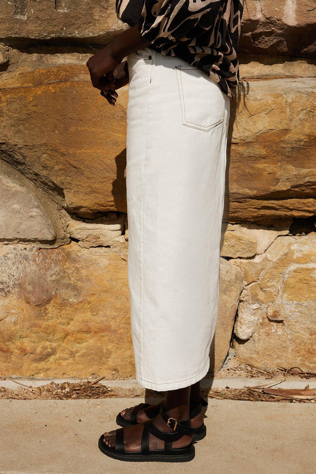 Katlyn Skirt - White-Skirts-Womens Clothing-ESTHER & CO.