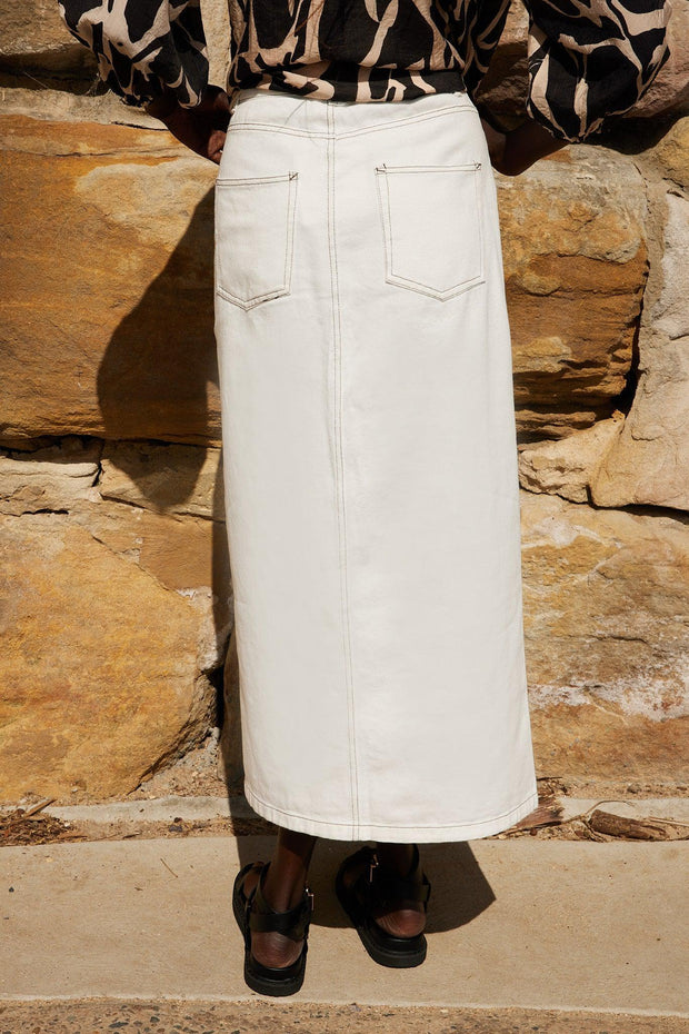 Katlyn Skirt - White-Skirts-Womens Clothing-ESTHER & CO.