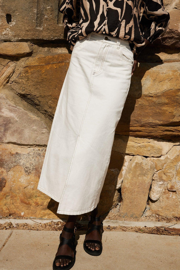 Katlyn Skirt - White-Skirts-Womens Clothing-ESTHER & CO.