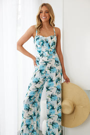 Kefira Jumpsuit - Blue Floral