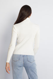 Keiran Knit Top - White-Knitwear-Womens Clothing-ESTHER & CO.