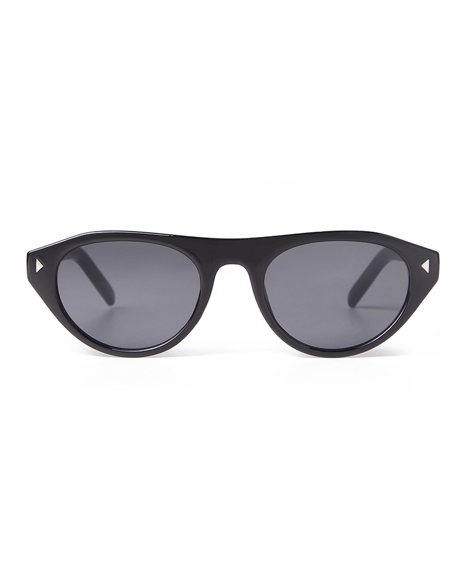 Kiwi Sunglasses in Black, women's glossy black acetate cat eye sunglasses by Esther & Co, view 2