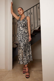 Laila Dress - Black Print-Dresses-Womens Clothing-ESTHER & CO.