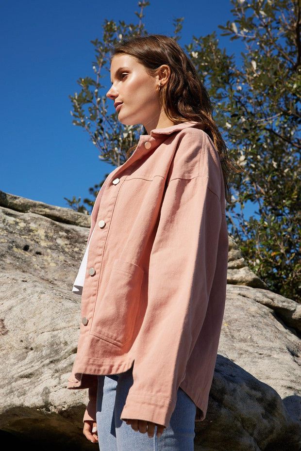 Maira Jacket - Pink-Jackets-Womens Clothing-ESTHER & CO.