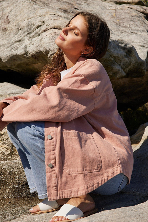 Maira Jacket - Pink-Jackets-Womens Clothing-ESTHER & CO.