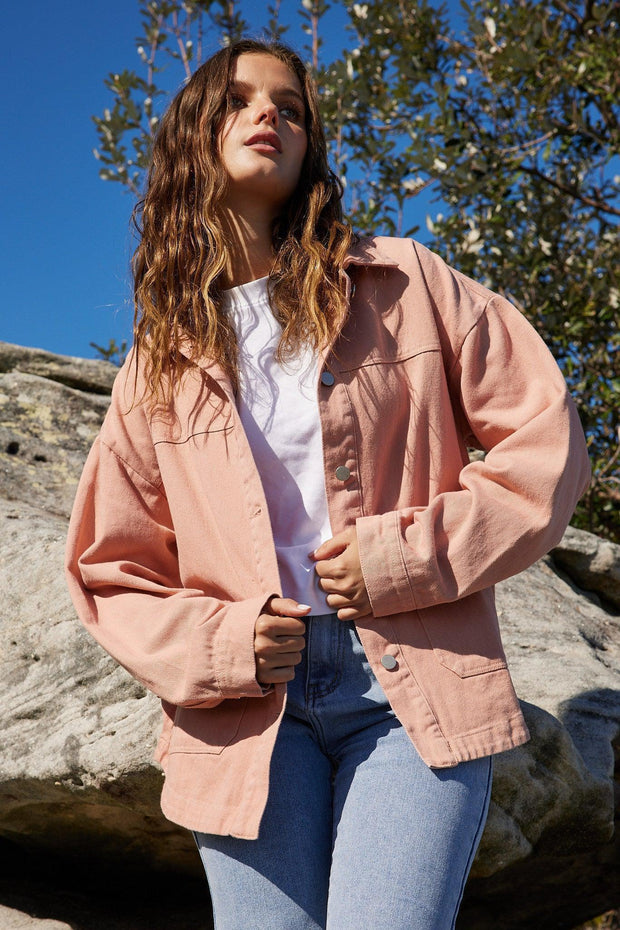 Maira Jacket - Pink-Jackets-Womens Clothing-ESTHER & CO.