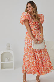 Mariselle Dress - Orange Print