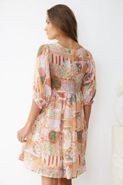 Menora Dress - Multi Print