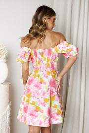 Nalissa Dress - Neon Floral