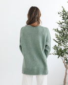 Nasheia Knit in Sage womens sage knit jumper styled outfit