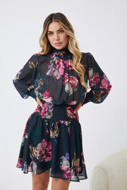 Neary Dress - Emerald Floral