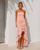 Women's blush dress, the Pashana Dress in Blush by Esther & Co