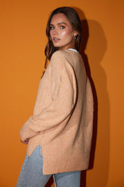 Pomora Knit - Peach-Knitwear-Womens Clothing-ESTHER & CO.