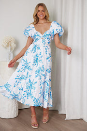 Pricilla Dress - Blue Print