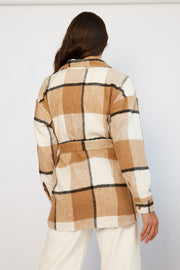 Reeva Shirt Jacket - Brown Check