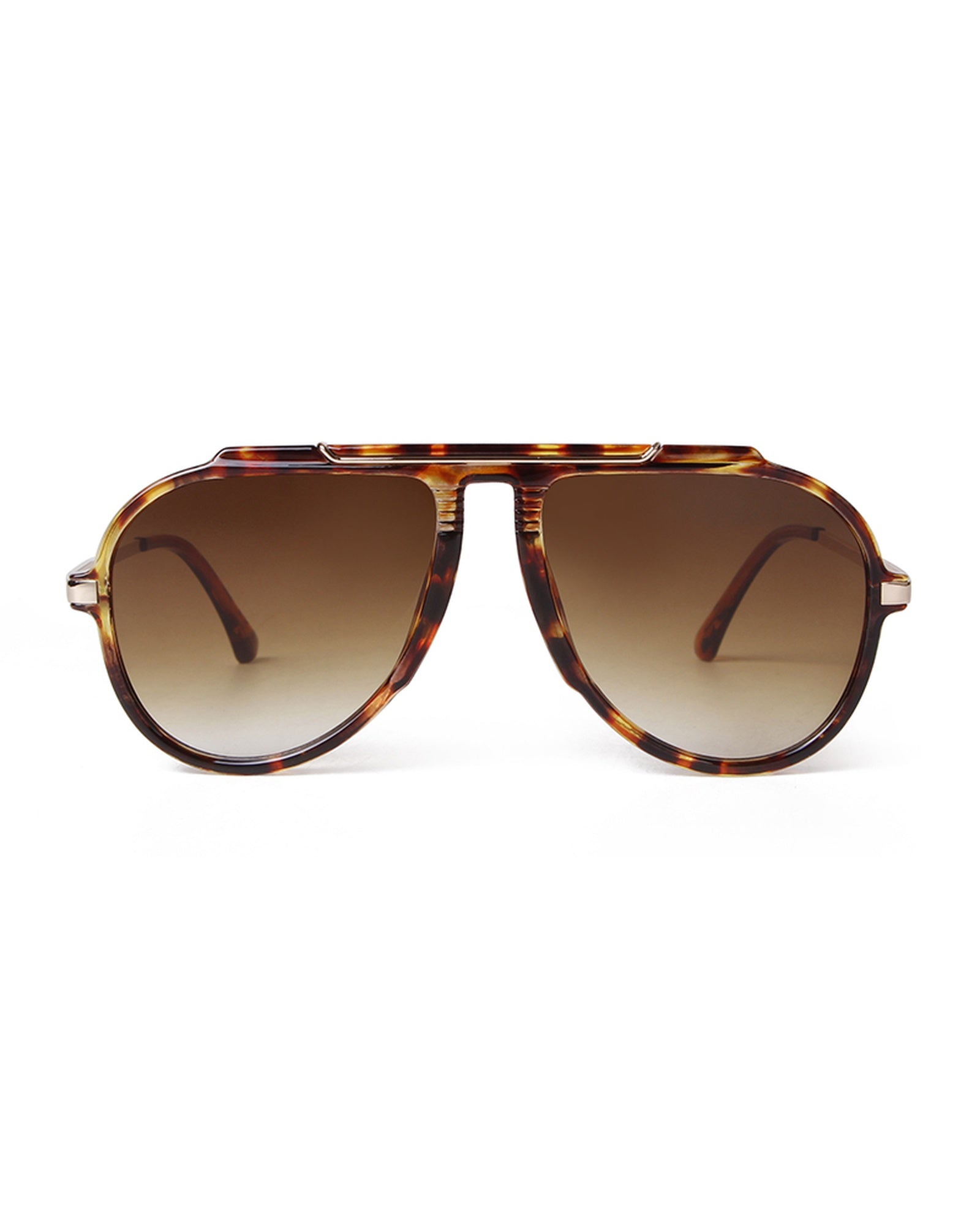 Rhys Sunglasses in Tortoise Shell, women's tortoiseshell acetate oversized aviator sunglasses by Esther & Co, view 5