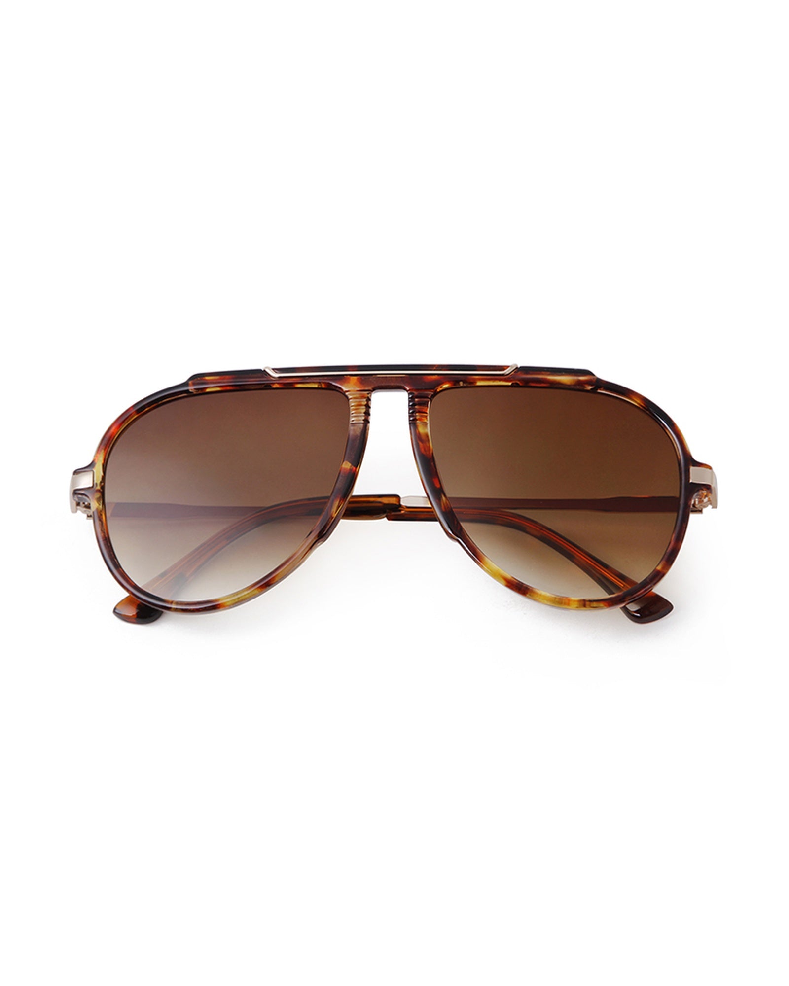 Rhys Sunglasses in Tortoise Shell, women's tortoiseshell acetate oversized aviator sunglasses by Esther & Co, view 4