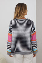 Roberta Knit in Multi womens pink multi knit back view