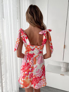 Rosalys pink print dress, styled view
