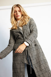 Shanice Coat - Grey Check-Coats-Womens Clothing-ESTHER & CO.
