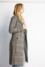 Shanice Coat - Grey Check-Coats-Womens Clothing-ESTHER & CO.