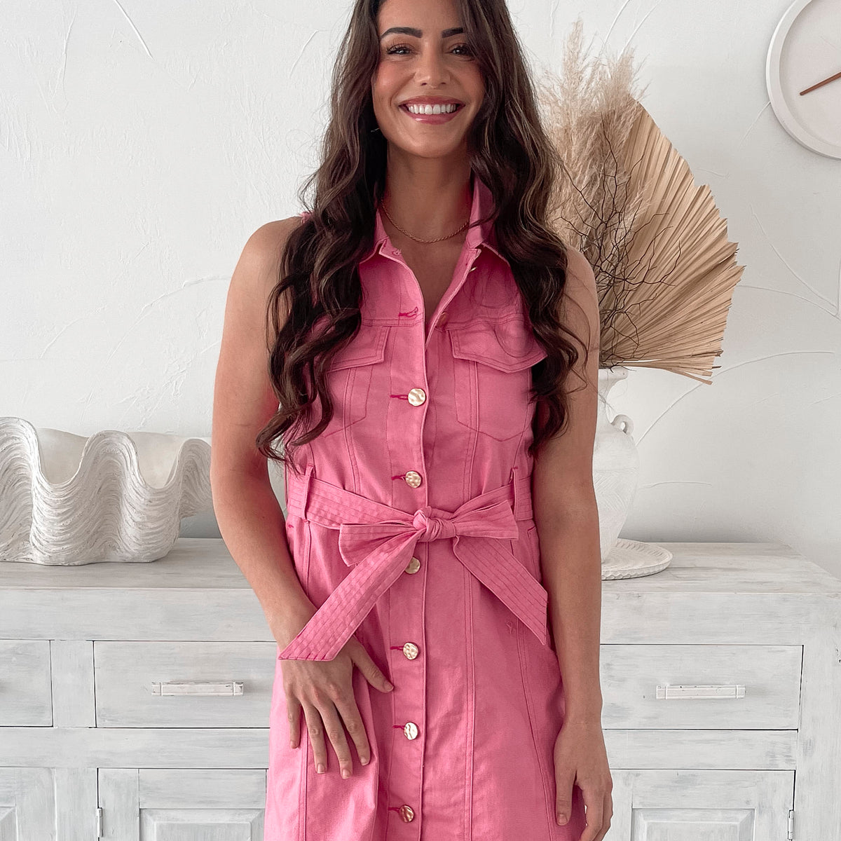 Esther & Co. Sharlan Dress Pink ESTHER & CO.