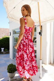 Sharonne Dress - Red Floral