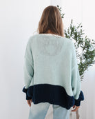 Sheona sage multi open-front cardigan, side view