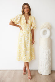 Suzanna Dress - Yellow Floral