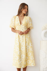 Suzanna Dress - Yellow Floral