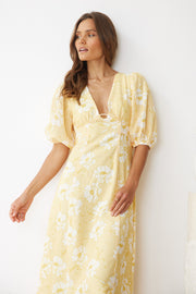 Suzanna Dress - Yellow Floral